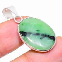 Natural Ruby Zosite Gemstone Handmade 925 Sterling Silver Pendant 1.26  O3G45