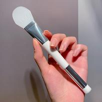 Dvigubos galvutės silikoninės veido kaukės šepetėlis, minkštas šepetėlio galvutė, purvo plėvelė, specialus šepetėlis, dvigubos paskirties veido teptukas grožio šepetėlis balta