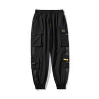Streetwear Kargo Kelnės Joggeriai Vyrams Juodos Harem Kelnės Su Daugybe Kišenių Vyriškos Sportinės Kelnės Vyriškos Kasdienės Kelnės Elastingu Juosmeniu Madingos Kelnės XXXXXL juoda