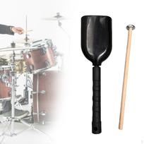 ir Mallet Cowbell Profesionalus muzikinis varpas rankoje koncertams, vakarėliams, sporto renginiams Black L