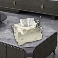 Tissue Box Ceramic Napkin Case Paper Storage Dispenser Decorative for Vanity Car Dresser sidabras