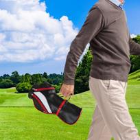 Golf Beer Bag Drink Carry Convenient Lightweight PU Portable Storage Carrier raudona