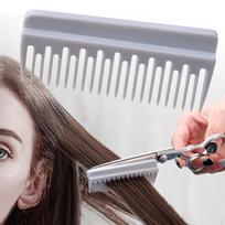 Grab Shear Comb Can Be Attached Scissors Easy to Clean for All Hair Types Hairdressing Brush small gray