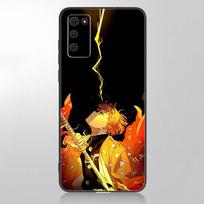 Anime Demon Slayer Zenitsu dėklas, skirtas Samsung Galaxy A12 A02S A22 A32 A52 A72 A71 A51 A41 A31 A21 A11 A50 A70 A10 A20S juodas dangtelis Samsung A72 white