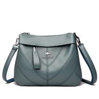 Krepšys moterims, Naujas „Crossbody“ krepšys vidutinio amžiaus moterims, mažas kvadratinis krepšys su keliais skyriais, vienas pečių krepšys moterims gray