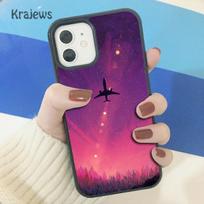 Krajews Aircraft Plane Airplane Soft Phone Case Cover For iPhone 14 5 SE 6s 7 8 plus XR XS 11 12 13 pro max Samsung S21 S22ultra iPhone 14