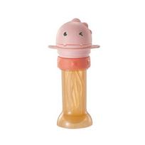 Dinosaur Straw Anti Choking Baby Kids Universal Bottle Cap Straw with Conversion Head BPA-Free Silicone Dinosaur Shape Mineral Water Bottle rožinė