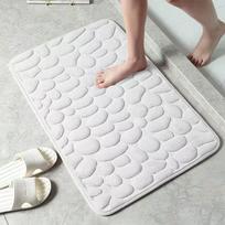 Bathroom Floor Mats Pebble Textured Absorbent Floor Mats Non-slip Absorbent Floor Mats 3D Pebble Embossed Foot Mats Floor Mats Thickened Door Mat 40cmx60cm balta