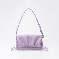 New Folded Cloud Bag Instagram Fashionable Versatile Drawstring Crossbody Bag with Unique Design Genuine Leather Shoulder Bag for Women pink
