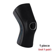 1 PC Knee Compression Sleeve Knee Brace Wrap Patella Stabilizer with Spring Support S black