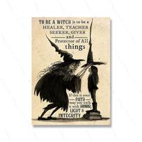 To Be A Witch Poster Vintage Quote Art Print Honor Light Integrity Canvas Painting Modern Wall Retro Picture Bedroom Home Decor 21x30cm No Framed
