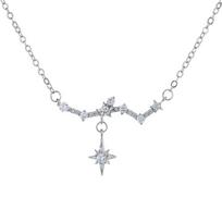 Short Fashion Design Six Points Star Choker Collarbone Chain Female Flash Diamond All Korean Version Star Rice Character Pendant Necklace