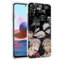 Soft Clear Case For Xiaomi Redmi Note 10 9 8 Pro 9S 10S 8T 9A 9C K40 7 9T 8A Shockproof Silicone Phone Cover Jujutsu Kaisen Gojo Redmi K40 gray