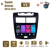 2Din Android Car Radio for Toyota Avanza 2010-2015 Multimedia Carplay WIFI Head Unit Stereo Navigation 2+32GB 1+16GB blue