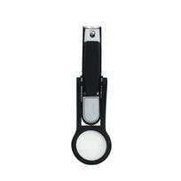 Nagų kirpimo mašinėlės Nagai su padidinamuoju stiklu Nešiojami Easy Grip Beauty Nail Tool Kojų nagų žirklės Nagų kirpimo mašinėlė senjorams, One Size juoda