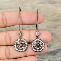 White Topaz Earring Electroformed Copper Earrings Handmade Earring Electroformed Gemstone Jewelry Gift For Mom Dainty Earring Copper Jewelry M