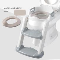 Pakopinės Kėdutės Sulankstomos Kopėčios Tualeto Sėdynė Kūdikio Mokomasis Puodukas Eskalatorius Tualeto Treniruoklis White upgrade cushion