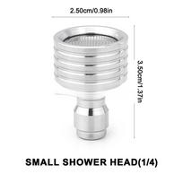 High Pressure Water Gun Interface Washing Nozzle 0.4mm 1/4 Quick Connect Car Wash Sprayer Stainless Steel Shower Blades gray