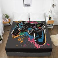 Game controller pattern fitted sheet high-end 3D printing mattress cover bed sheet home textile bedding single piece 120x200 3pcs