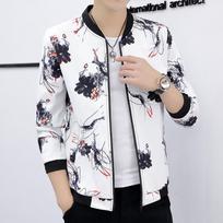 Men's Casual Jacket Slim Thin Baseball Uniform Zipper Cardigan New Fashion Spring Autumn XXL juoda