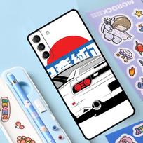 Sports Car JDM  Drift Case For Samsung Galaxy S23 S22 Ultra S21 Plus S8 S9 S10 Note 10 20 Ultra S20 FE S21 FE Cover Note 20 Ultra gray