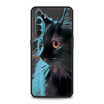 Fashion Lovely Cats For Realme GT Neo2 3 Phone Case Cover For Realme 9 8 7 6 GT2 Pro Plus 5G 8i 9i C3 C21 C11 C25 C35 C21Y Coque Realme C21 black