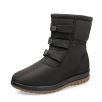 Žieminiai batai moterims Sniego batai Storas padas Plokšti moteriški ankle boots Šilti pliušiniai Šalto žiemos batai Didelis dydis 42 Juodi Raudoni 35 juoda