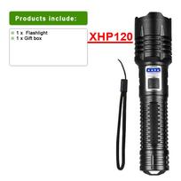 Super Bright Torch Powerful XHP120 LED Flashlight Zoomable Lantern Potrable Lamp Built-in Battery Torch Light Waterproof Flash Light A-Flashlight