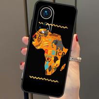 Map of Africa African Fabrics Case For Honor X8a X9a X7a X6a X7 X8 X9 X9b X8b Honor 90 70 50 10 Lite Magic 6 5 Pro Cover Honor 9X