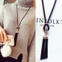 Moteriškas pakabukas karoliai Kutas Long Winter Sweater Chain Kaklo papuošalas karoliai