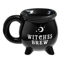 Witches Brew Mug Witches Cauldron Cups Halloween Mug Decor Large Cauldron Coffee Mugs Black Ceramic Drinkware Decoration as shows