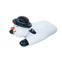 Winter Snowman Snow Tube Inflatable Snow Sled Double Handles Ski Board for Kids balta