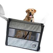 Dog Car Seat Waterproof Adjustable Dog Hammock for Car Portable Folding Travel Bags for Small to pilka spalva