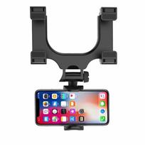 Automobilio telefono laikiklis Automobilio galinio vaizdo veidrodžio laikiklis 360 laipsnių, skirtas iPhone 11 Samsung GPS išmaniojo telefono stovas Universalus juoda