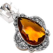 Honey Topaz Gemstone Handmade 925 Sterling Silver Jewelry Pendant 2.68  V3C94