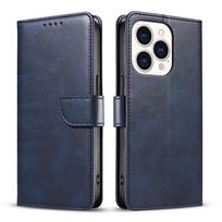 Calf Grain Leather Case for iPhone 14 Pro, Apple 13, Samsung S23 Ultra Flip Cover. iPhone 18 Pro Max raudona