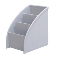 Compartments Tv Remote Control Bracket Box Desktop Storage Case Makeup Cosmetics Holder Stand Home Office Organizer chaki