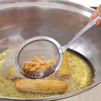 Aukščiausios kokybės nerūdijančio plieno kiaurasamtis šaukštas Hotpot Essental įrankių tinklinio kaušelio sietelio restoranas 1 gray
