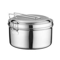2 pakopų plieninis dubuo apvalios formos nerūdijančio plieno dėžutės pietūs Bento iškylos maistas 14cm sidabras