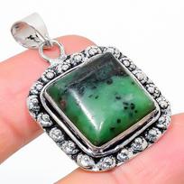 Ruby Zosite Lab-Created Handmade 925 Sterling Silver Jewelry Pendant 1.58  T0g50