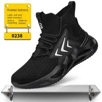 Labor Insurance Shoes High-top Anti-smashing and Anti-piercing Steel Bag Head Work Shoes Safety Protective Shoes 36