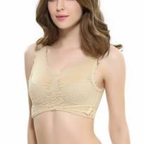 Women Solid Color Underwear Front Cross Lingerie S-6XL Side Buckle Bra Sports Casual Breathable 5XL juoda