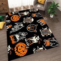 Halloween Spooky Witch Pumpkin Carpet for Living Room Decor Sofa Table Large Area Rugs Bedroom Bedside Foot Pad Antislip Doormat 60*90cm
