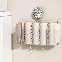 Kitchen Garbage Bag Dispenser Suction Cup Shower Shelf Bathroom Organizer Trash gryna