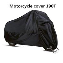 Vandeniui atsparus motociklo dangtis Lauko motociklo lietaus drabužių apsauga nuo dulkių Motociklo dangtelis nuo saulės UV pavarų apsauga 190t Black  S