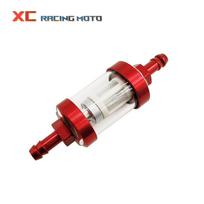 8 mm CNC aliuminio lydinio stiklo motociklo dujos, benzinas, alyvos filtras, motociklo priedai, skirti ATV KTM Honda Kawasaki YAMAHA SUZUKI raudona