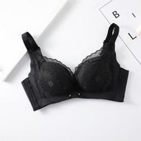 Ultra Thick Underwear Gather To Prevent Sagging Palm Cup Bra Adjustable Bra Women's Sexy Lingerie 34/75 pilka