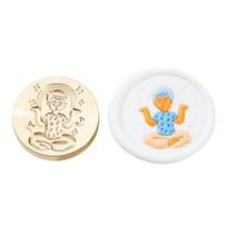 Yoga Series Wax Seal Stamp Heart Sealing Wax Stamp for Invitation Scrapbooking Envelopes Cards Gift Letters Decorations G