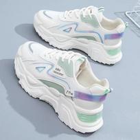Woman Shoes Green Casual Trainers Ladies Chunky Sneakers  Sneakers Platform Flat Shoe 35