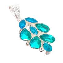 Indicolite Tourmaline, Topaz Gemstone 925 Sterling Silver Jewelry Pendant 2.36  AH-5237 2.17 violetinė